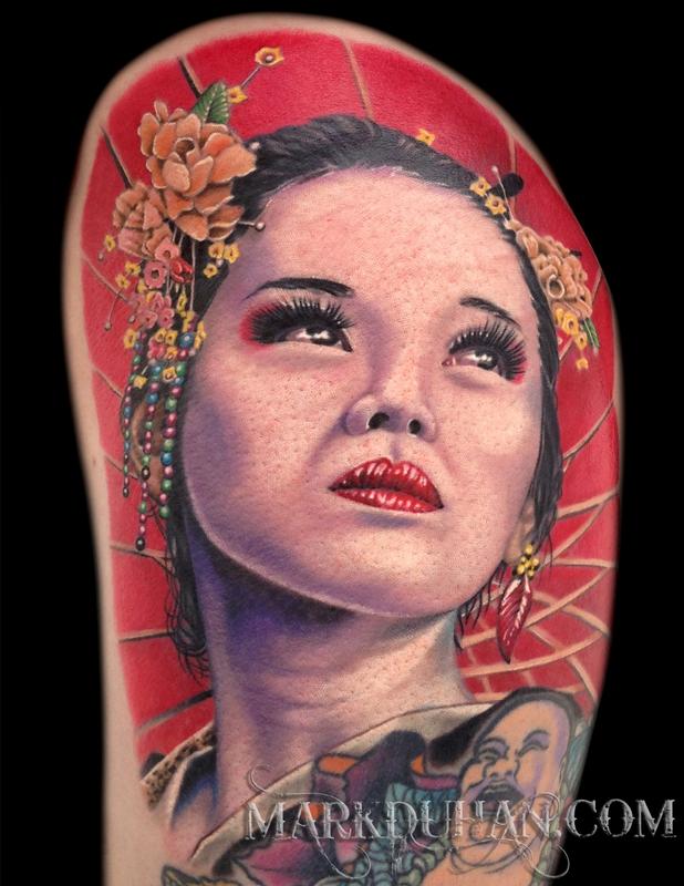 modern geisha tattoo