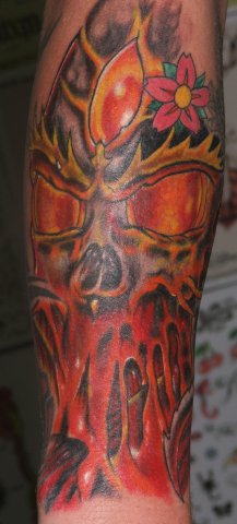 Tattoo uploaded by david sc  Melting skull  Tattoodo