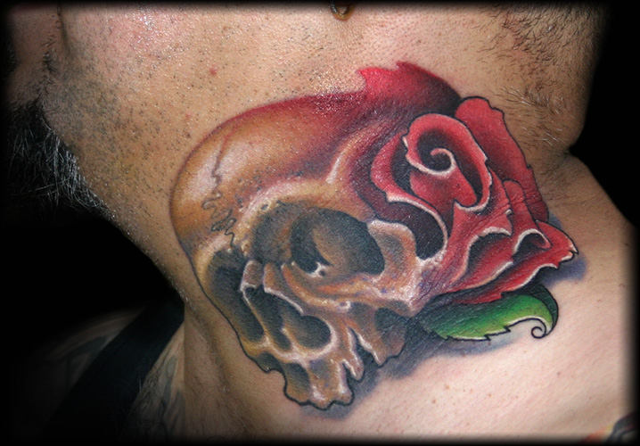 Skull rose morph by Jeff Ensminger: TattooNOW