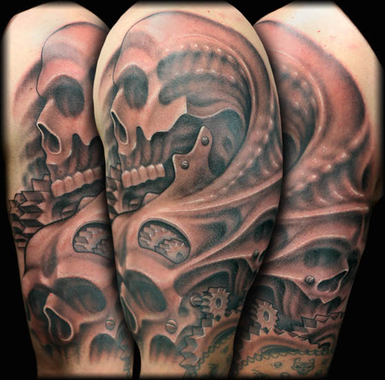 Skull Gears by Jeff Ensminger: TattooNOW