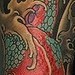 Tattoos - octopus with waves japanese sleeve tattoo - 47842