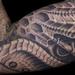 Tattoos - Black and Gray Honey Comb Bio - 61762