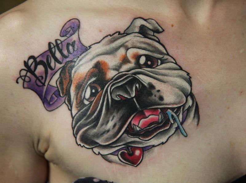american bulldog tattoo