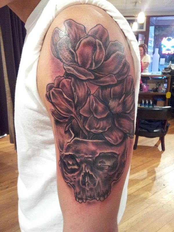 flower tattoos for men half sleeves