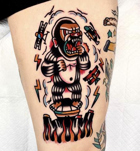 tattoos/ - Neo Traditional King Kong - 144037