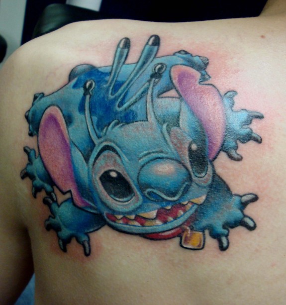 My first tattoo Yes it is Stitch Disneys Lilo and Stitch dressed as  Krieg What are your thoughts Original concept and artwork I have found  no online evidence that this combination has