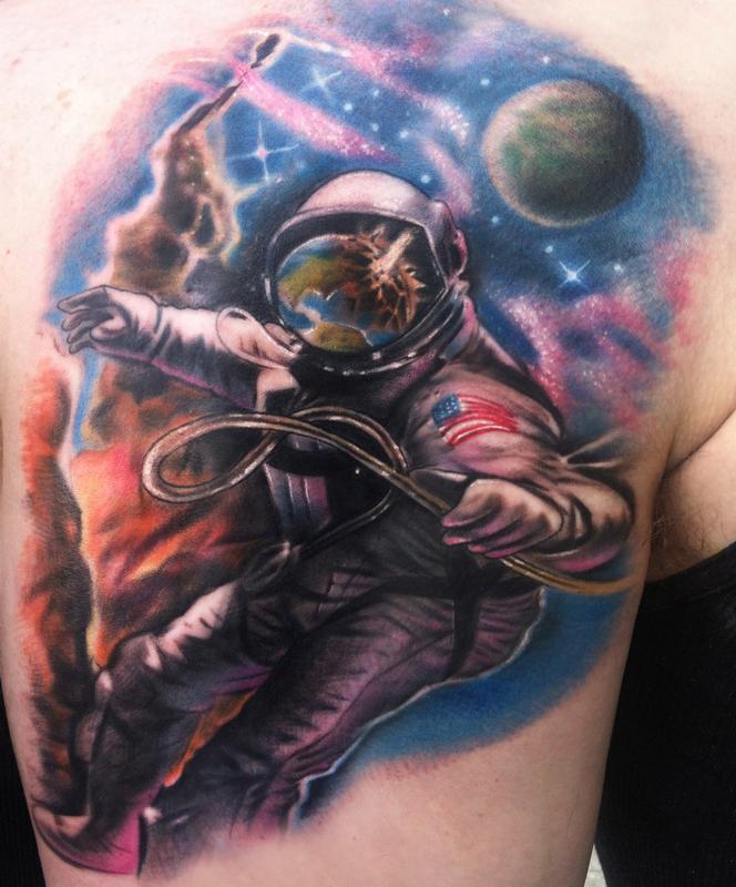 earth space tattoo