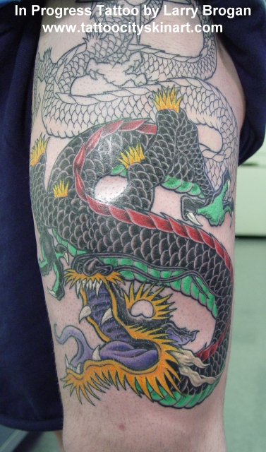 Puff the Magic Dragon by Larry Brogan TattooNOW