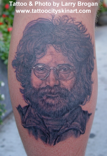 Grateful Dead Tattoos GD Tattoo 90 Jerry Garcia in shorts