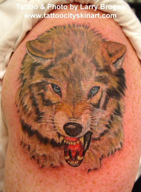 Barking dog tattoo by Berkin Dönmez  Tattoogridnet