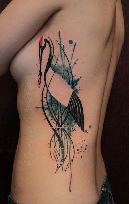 pretty crane tattoo! 🍃🤍 | tattoo tiktok | TikTok