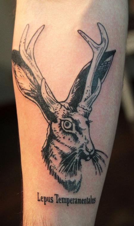 Jackalope done by Bri Walker at Other Mother Tattoo in Jackson, TN. : r/ tattoos