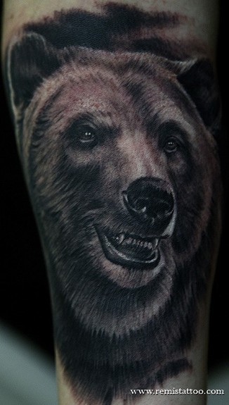 roblevis:bear-tattoo-black-and-grey-bear-realism