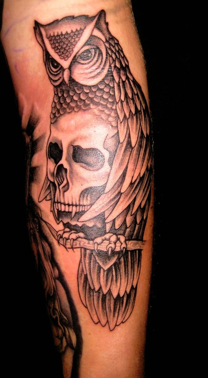 surrealistic tattoo of an owl skull  Stable Diffusion  OpenArt