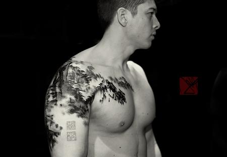 cross tattoo on shoulder bible verse on chest｜TikTok Search