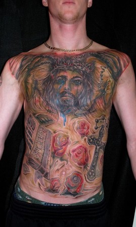 Jesus Tattoo For Back