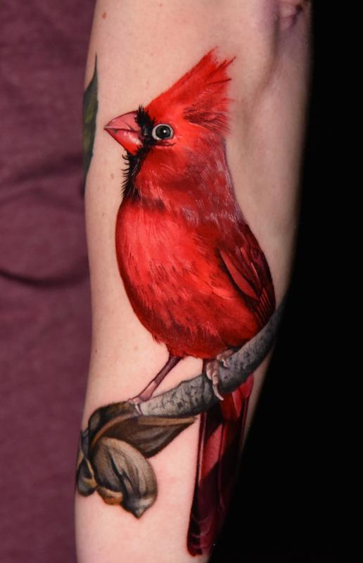 Image result for tattoo cardinals on branch  Red bird tattoos Bird tattoo  sleeves Small bird tattoos