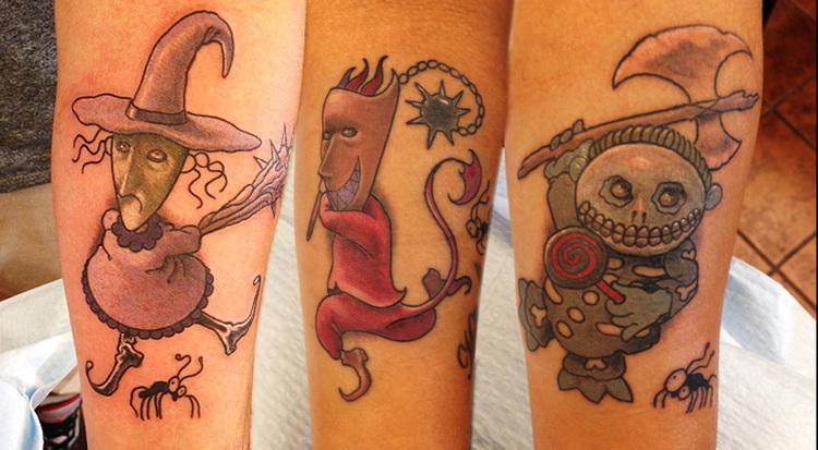 3547 Likes 34 Comments  Angelo Parente angeloparente on Instagram  Lock Shock and Barrel Masks  nightmar  Tattoo ideen  Tätowierungen Tattoo spirit