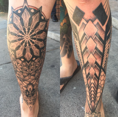 Calf Half Leg Sleeve Tattoo -  Australia