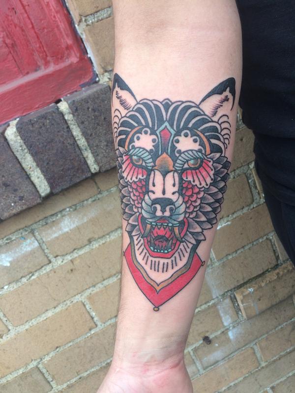 Wolf Head by Asia Rain TattooNOW