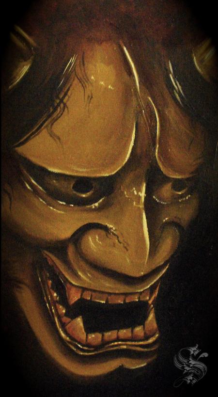 hannya mask painting