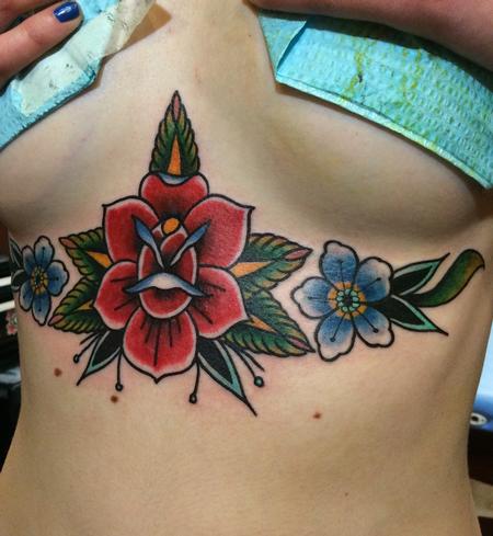 Chest Piece Tattoos | Pendants Flower Tattoo | Free Delivery