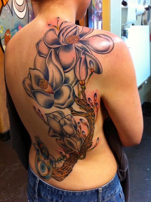 magnolia branch by Chris Rogers TattooNOW
