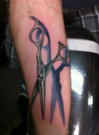 Scissors tattoo | By: Mike Kennedy | Dead Serious Tattoo Studio | Flickr