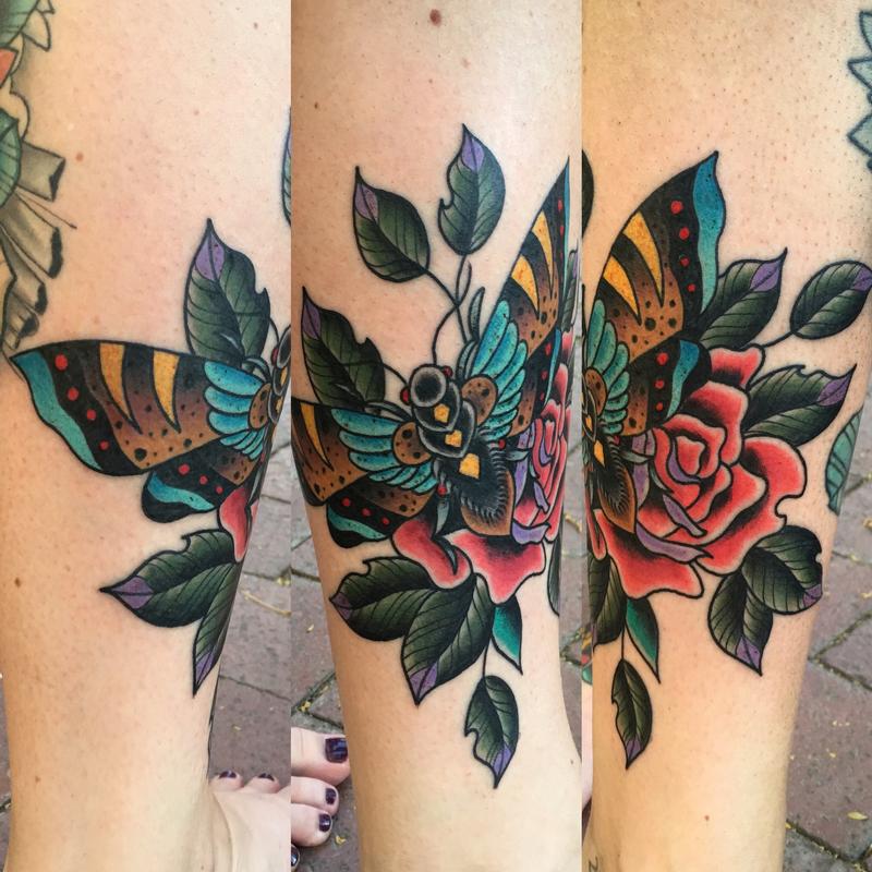 15 Traditional death moth tattoo ideas