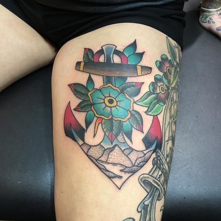 Anchor Wildflower Temporary Tattoo - Etsy
