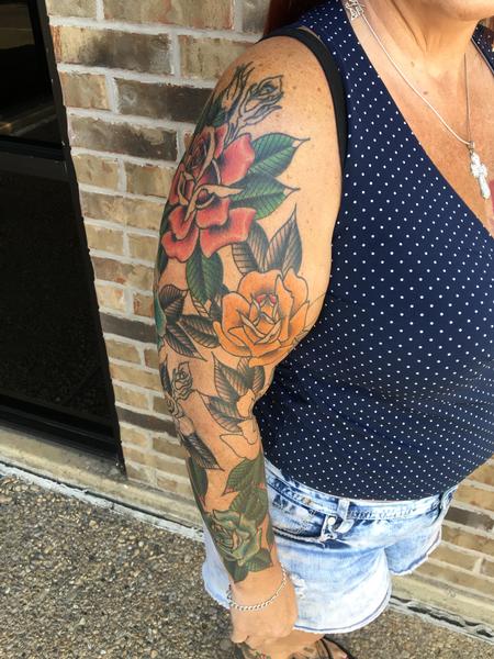 Roses Sleve by Cody Hennings: TattooNOW