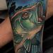 Tattoos - Fish Striper Bass + fisherman - 98467