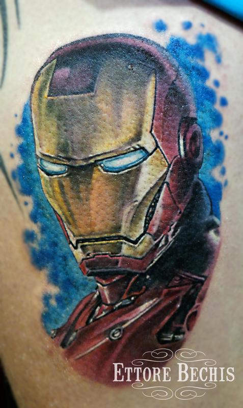 Marvel Iron Man Sleeve by Terry Ribera  Remington Tattoo Parlor