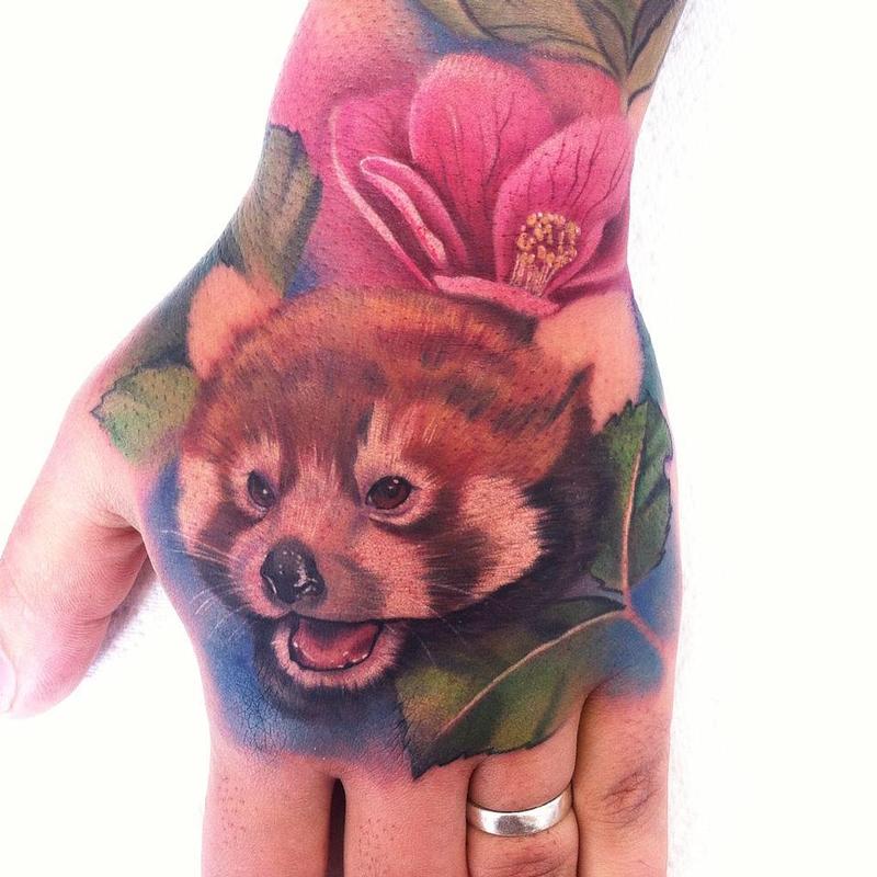 Red panda  Temporary Tattoo Sioou