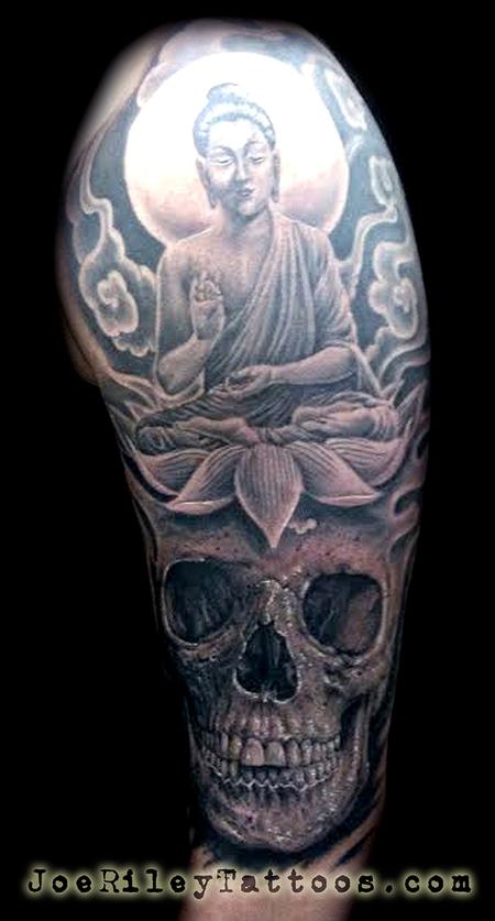 Raja N ink ADDA - Buddha's tattoo with skull and flower nice concept #buddha  #tattoo #skull #skulltattoo #darkrness #god #power #peace #forearmtattoo  #tiktokindia #tiktok #facebook #likeforlikes #share #blackandgreytattoo  #punjab #jalandhar #ramamandi ...