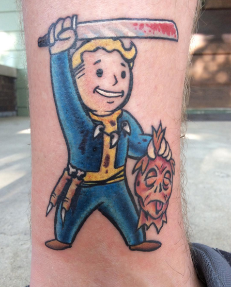 Fallout 3 Vault boy tattoo Based off a side quest  Scrolller