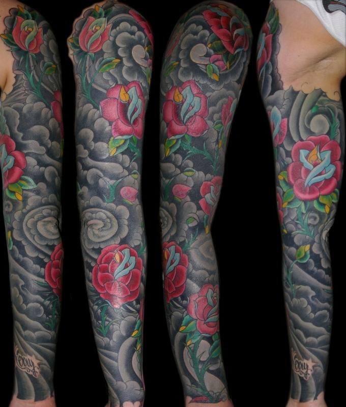 Rose Sleeve Tattoos With Quotes QuotesGram