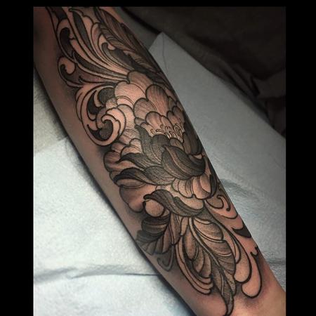 Filigree sleeve with henna inspired designs by Laura Jade: TattooNOW