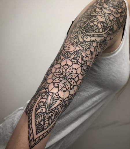 Ornamental Sleeve Tattoo ? #tattoo #mandalatattoo #ornamentaltattoo #... |  TikTok