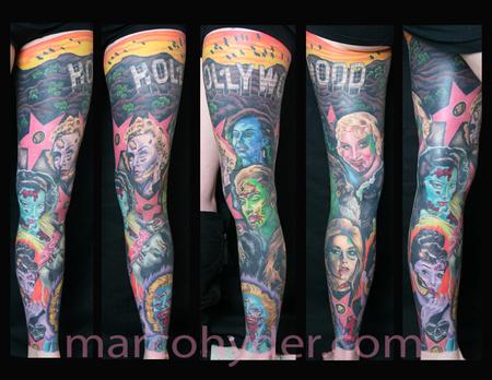 Tattoo Sleeve Inspiration | Hollywood Tattoo, Black and Grey Tattoos