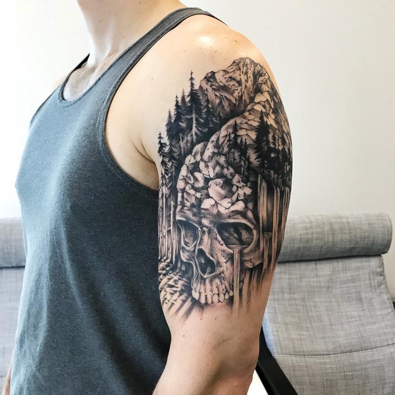Tiger waterfall black and white  Waterfall tattoo Rock tattoo Tattoos