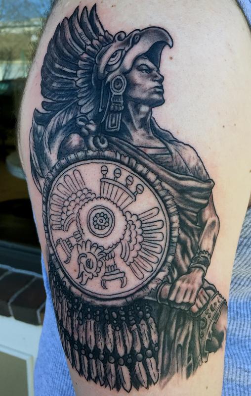 aztec warrior tattoo drawings