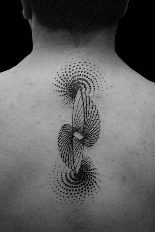 linework halftone symmetry by Obi TattooNOW