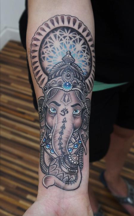 Moncarch Ganesh With Axe and Mouse tattoo sleeve - Best Tattoo Ideas Gallery
