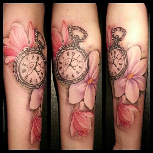 3d timepiece tattoo