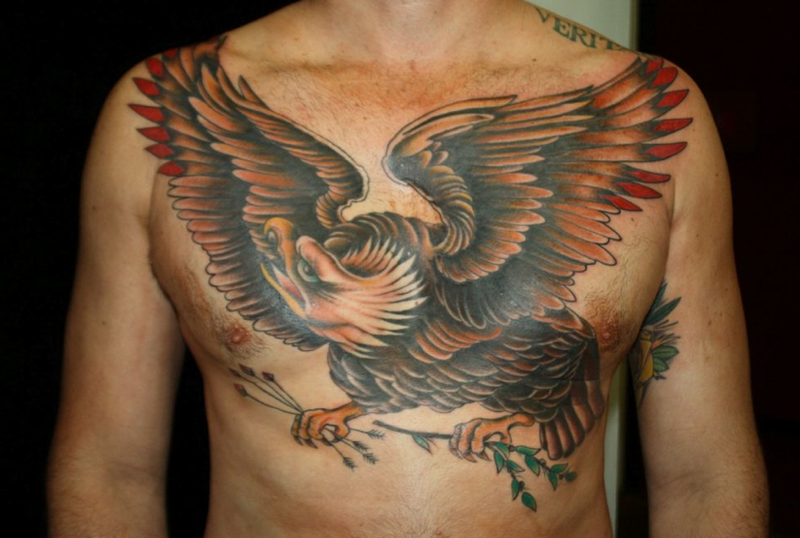 JawDropping Ink Masterpiece Of An Eagle Chest Tattoo  YouTube