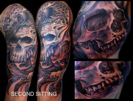 Th1rte3n Tattoo Studio - Bad-ass dragon skull tattoo by Jamie Watson! |  Facebook