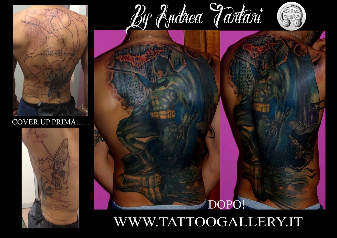tatuaggio cover up batman by Andrea Tartari: TattooNOW