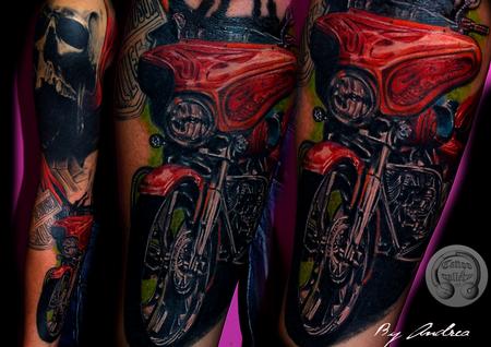 40 Amazing Motorcycle Tattoos | Motorcycle tattoos, Skull sleeve tattoos,  Cool tattoos