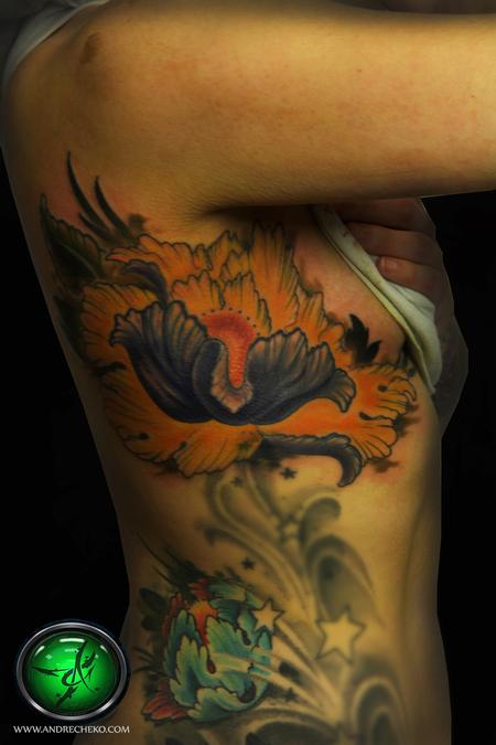 Japanese samurai rib | Tattoo by Darko Groenhagen | Darko's Oneness